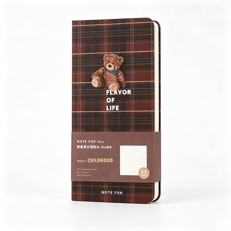 British Plaid Slim Weekly Planner Notebook