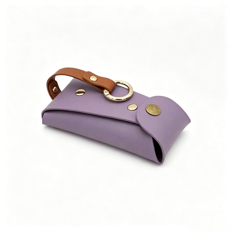 Snap Flap Leather Key Pouch