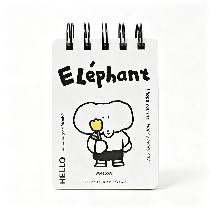 Elephant Character Mini Spiral Notebook