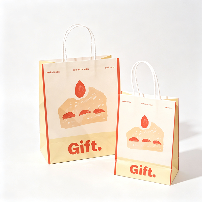 Illustrated Rope Handle Paper Gift Bag