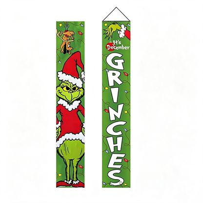 Christmas Porch Banner Door Decorations
