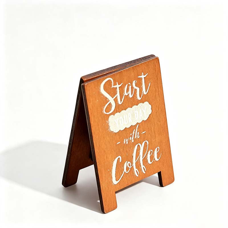 5 Cafe Sign Wooden Display Clip