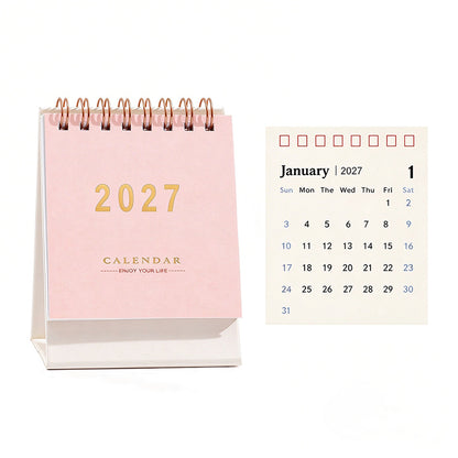 2027 Gold-Foil Mini Desk Calendar