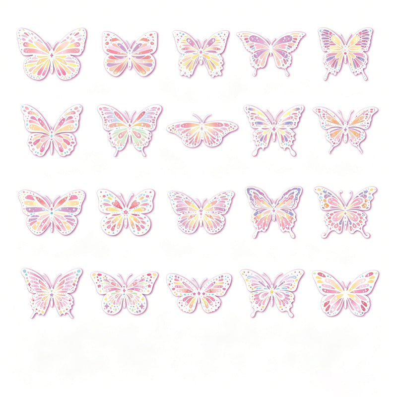 Butterfly Whisper Holographic PET Stickers