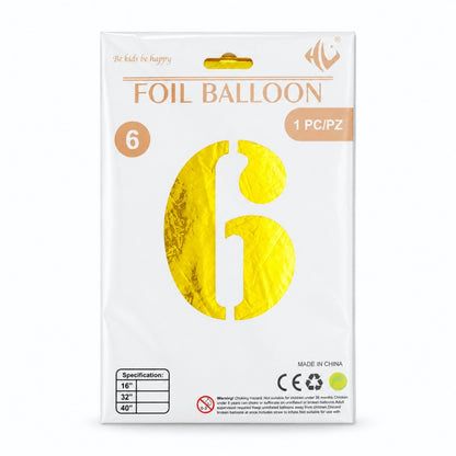 40 Inch Gold Number Foil Balloon (Party Balloon (MK2PPFN6H7LC52))