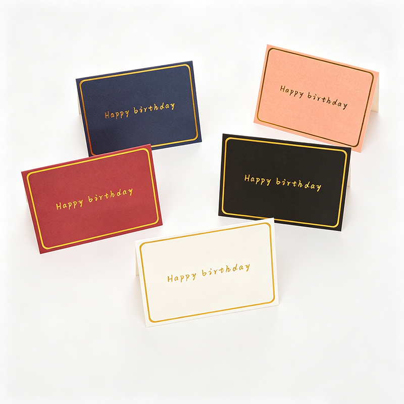 5 Colors Foil Stamped Message Cards