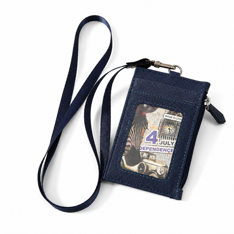 Multi Pocket Lanyard ID Card Holder