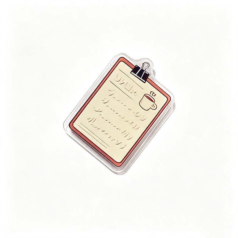 Vintage Coffee Theme Acrylic PP Clip