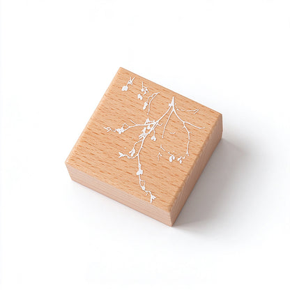 Flower Branch Whispers Wooden Stamp
