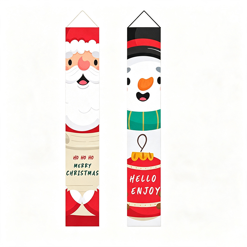 Christmas Porch Banner Door Decorations