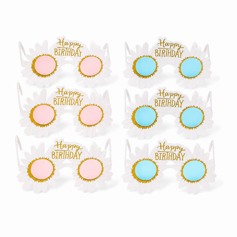 10 Happy Birthday Photo Prop Glasses Set