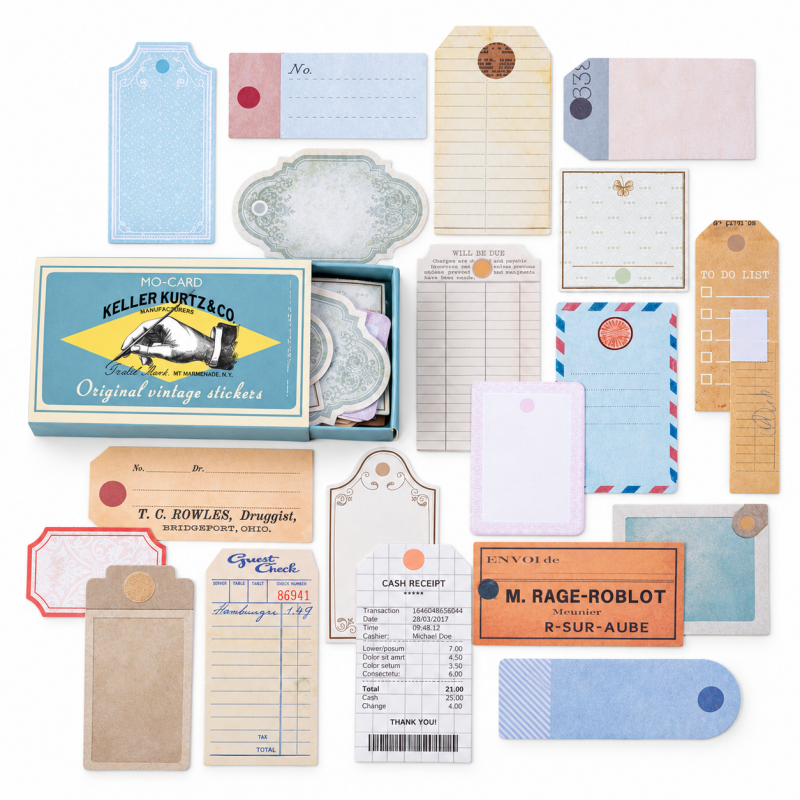Vintage Label Boxed Stickers