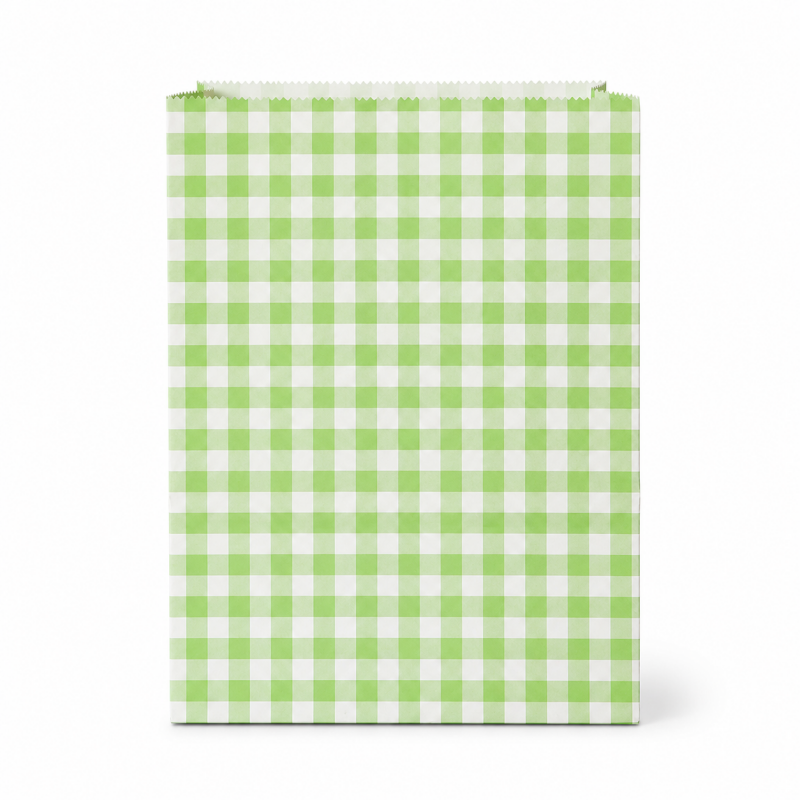 10 Plaid Kraft Paper Gift Paper Bag