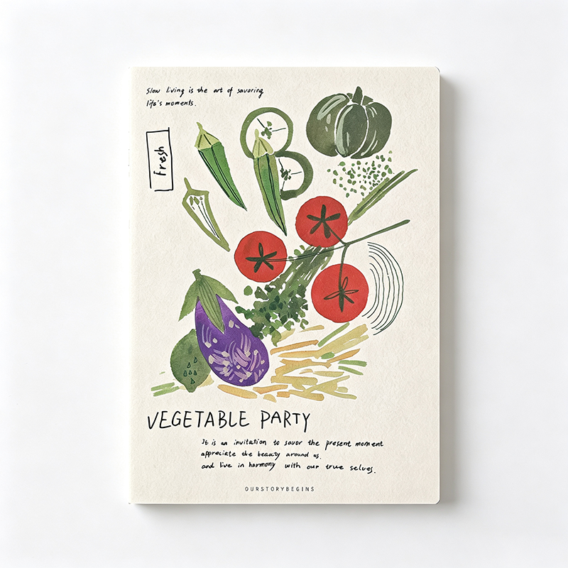 Food Diary Illustrated Pocket Notebook
