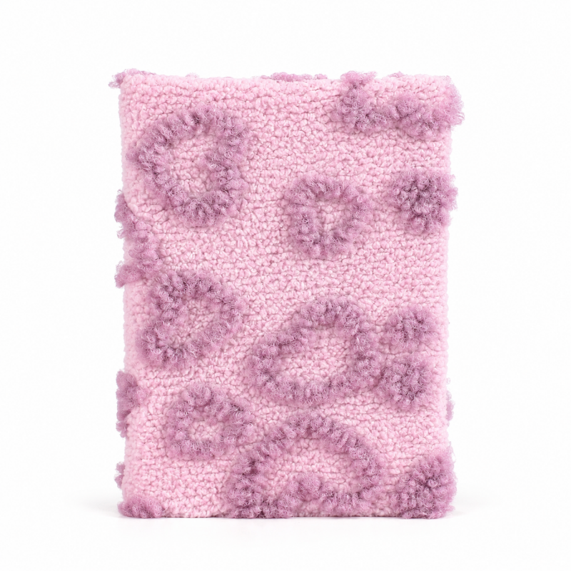 Raised Rose Plush Journal Notebook