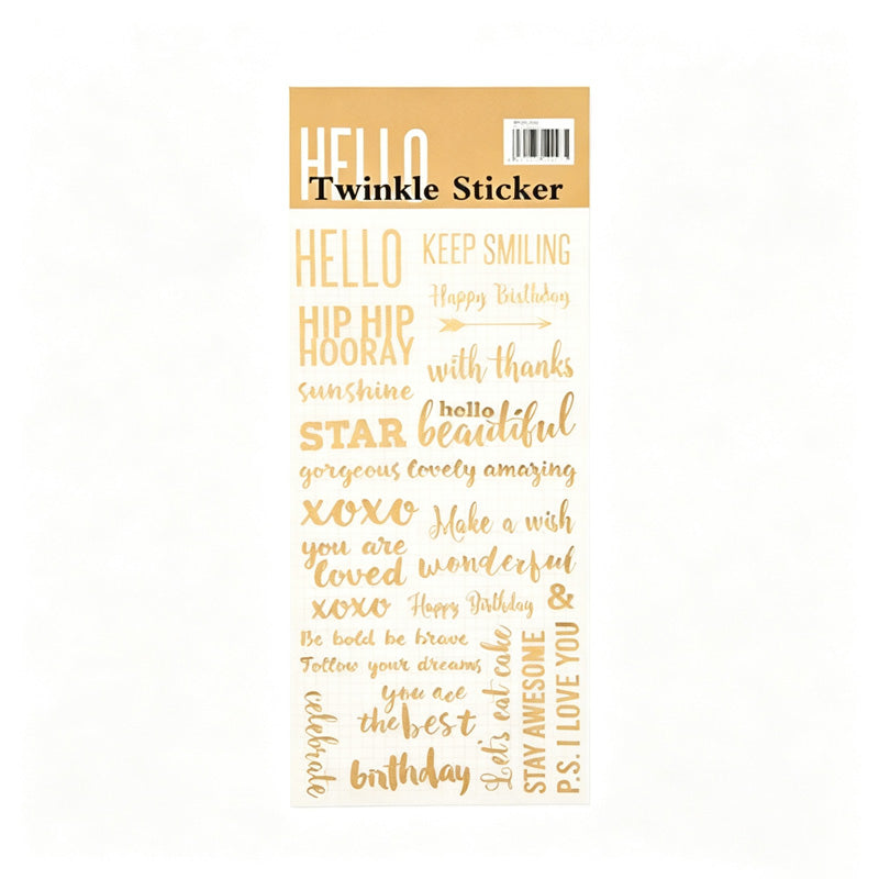 Vintage Gold Foil Sticker Sticker Sheet
