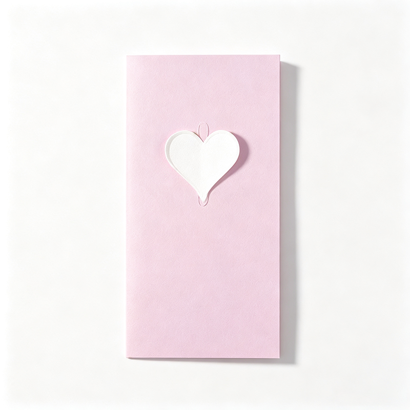 Cute Heart & Angel Wing Greeting Card