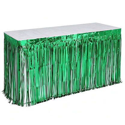 Metallic Foil Fringe Table Skirt