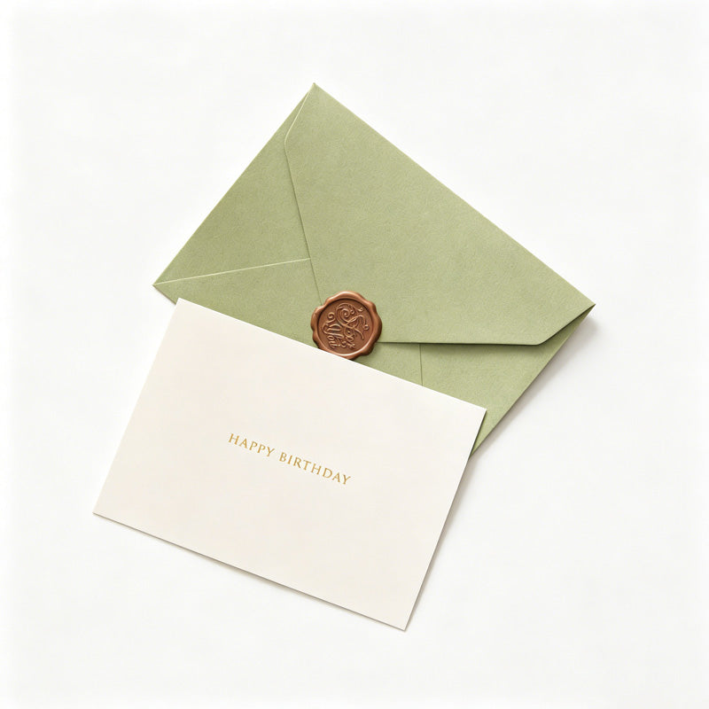 Green Envelope & A6 Greeting Cards Set