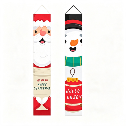 Christmas Porch Banner Door Decorations