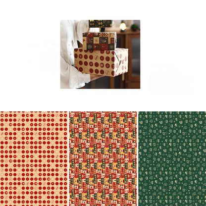 Merry Patchwork Christmas Wrapping Paper