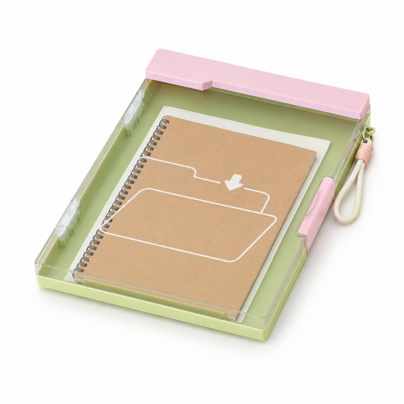 A4 Transparent Dual Clip Organizer
