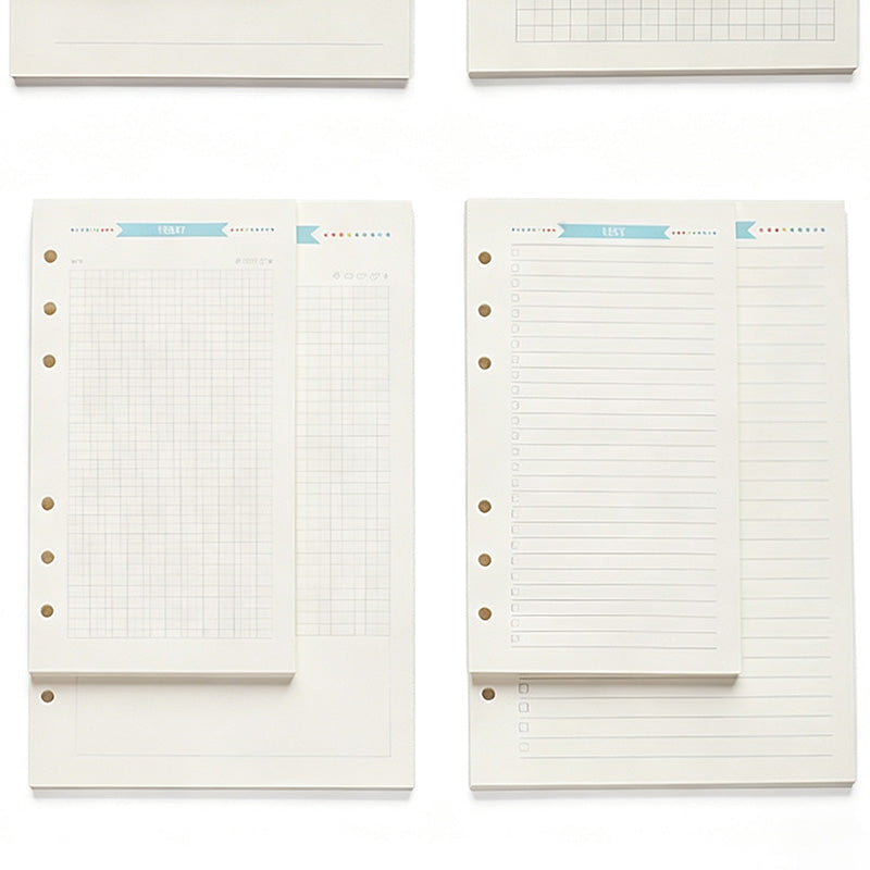 A6 Personal 6 Ring Planner Paper Inserts