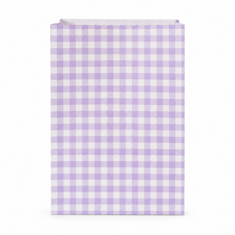 10 Plaid Kraft Paper Gift Paper Bag
