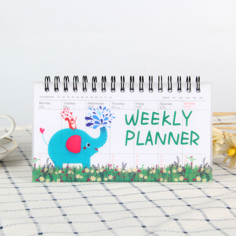 Spiral Cute Weekly Planner Notepad