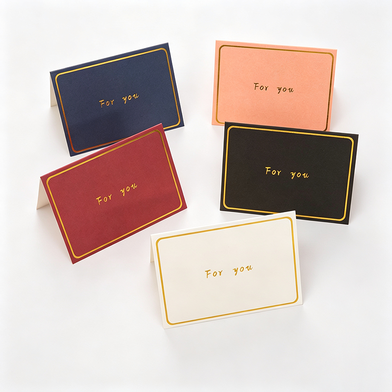 5 Colors Foil Stamped Message Cards