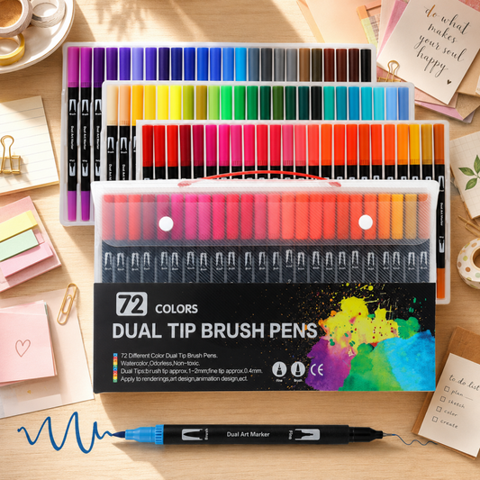 Dual Tip Brush Marker Set