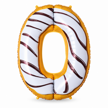 Donut Number Birthday Party Foil Balloon