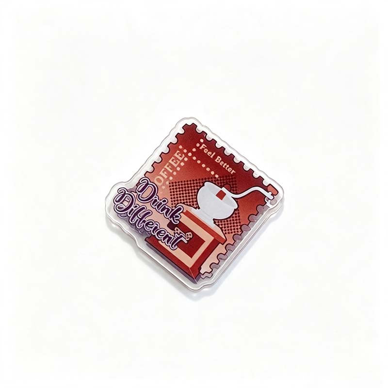 Vintage Coffee Theme Acrylic PP Clip