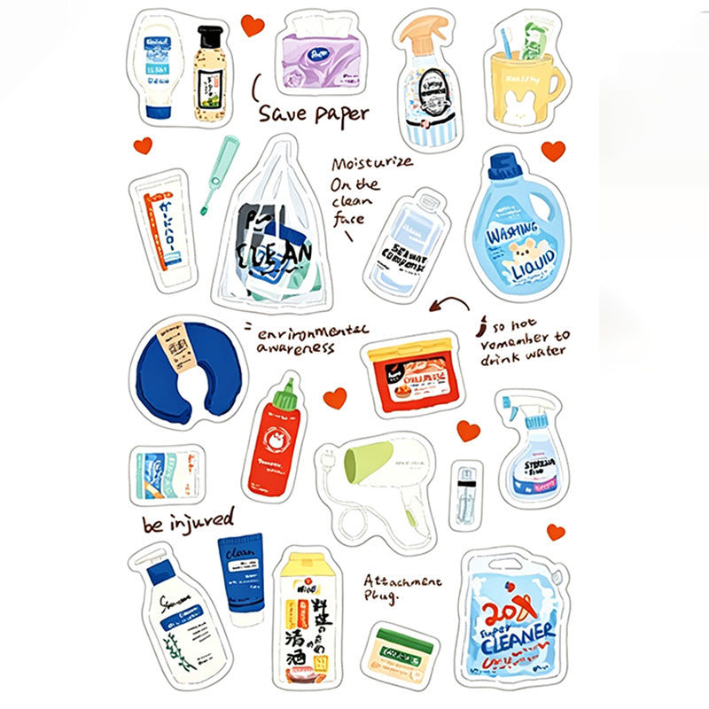 Travel Sketches Decorative Sticker Set
