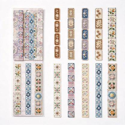 Long Border Stickers with Printed Crochet and Lace Look