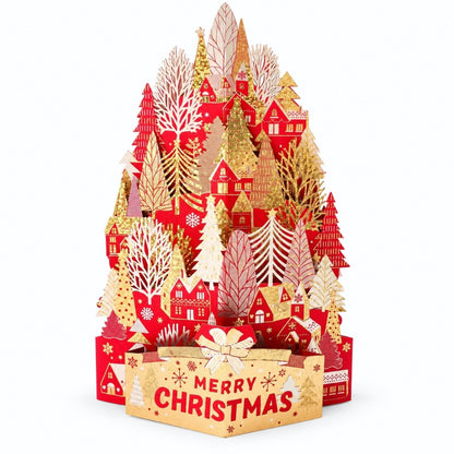 3D Pop-Up Christmas Cards with Gold Foil