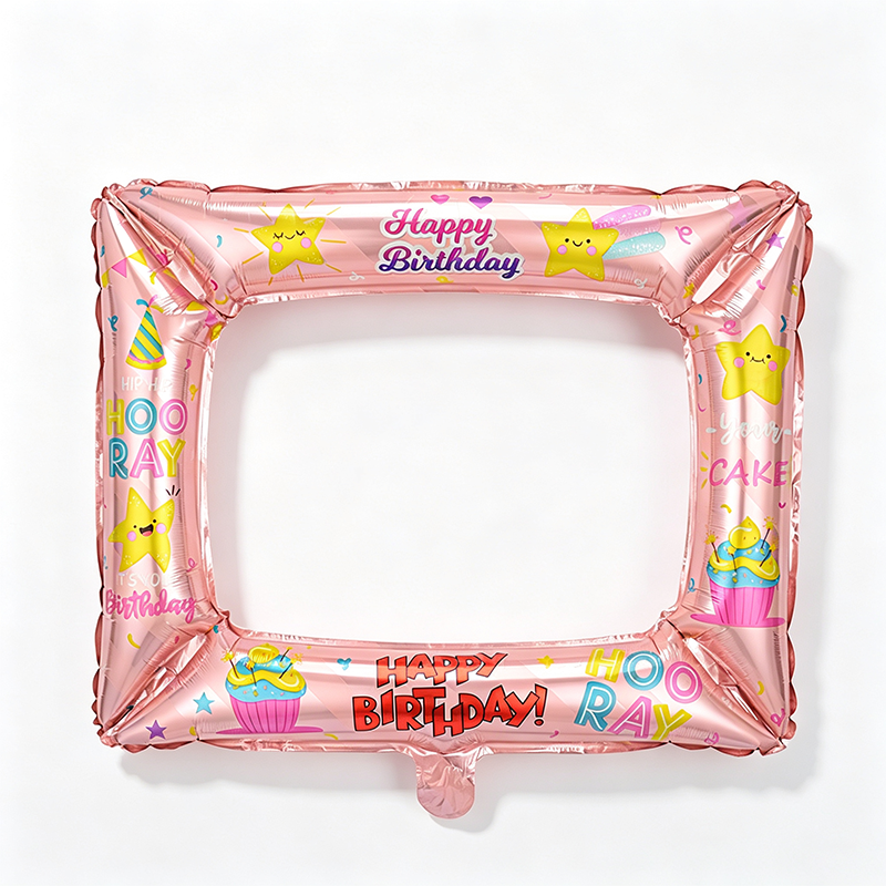 Celebration Photo Booth Frame Foil Balloons – 50-Piece Pack