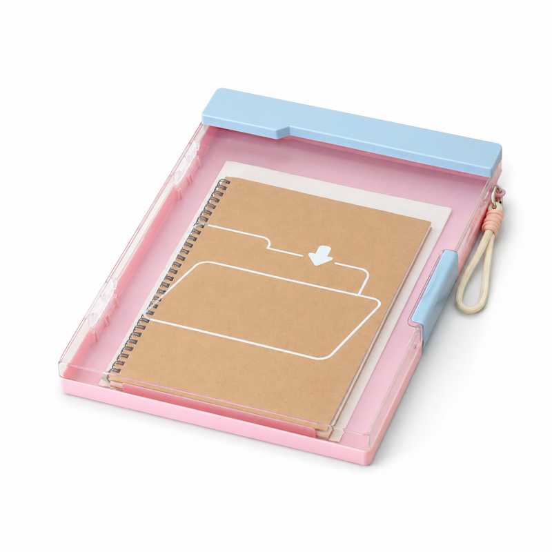 A4 Transparent Dual Clip Organizer