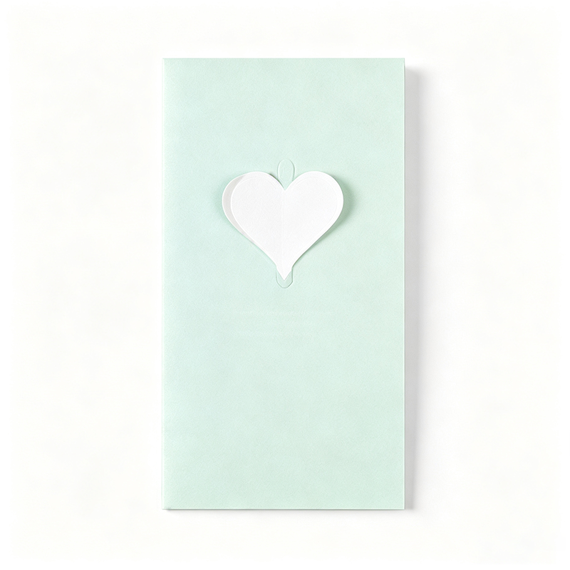 Cute Heart & Angel Wing Greeting Card