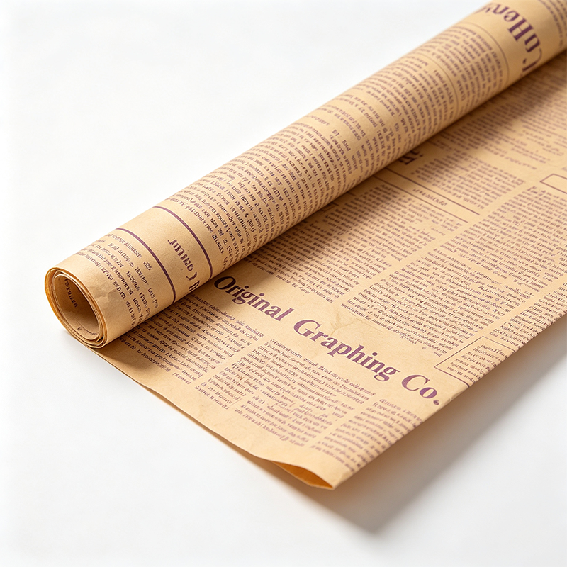5 Newspaper Kraft Floral Wrap