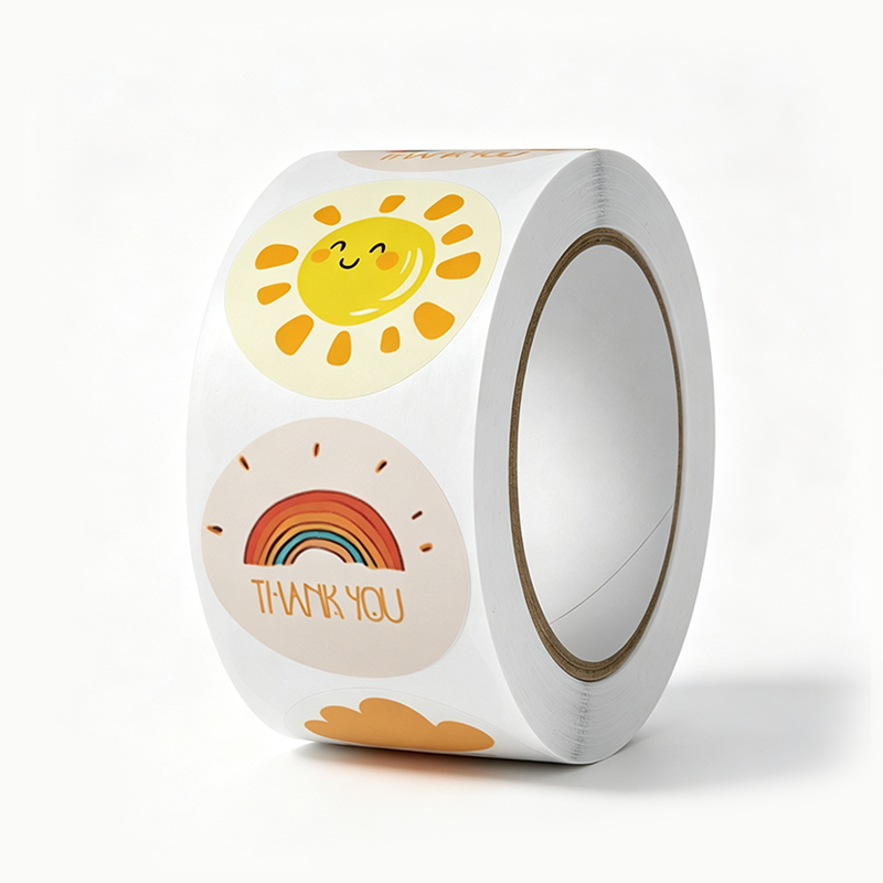 Positive Floral Seal Sticker Roll