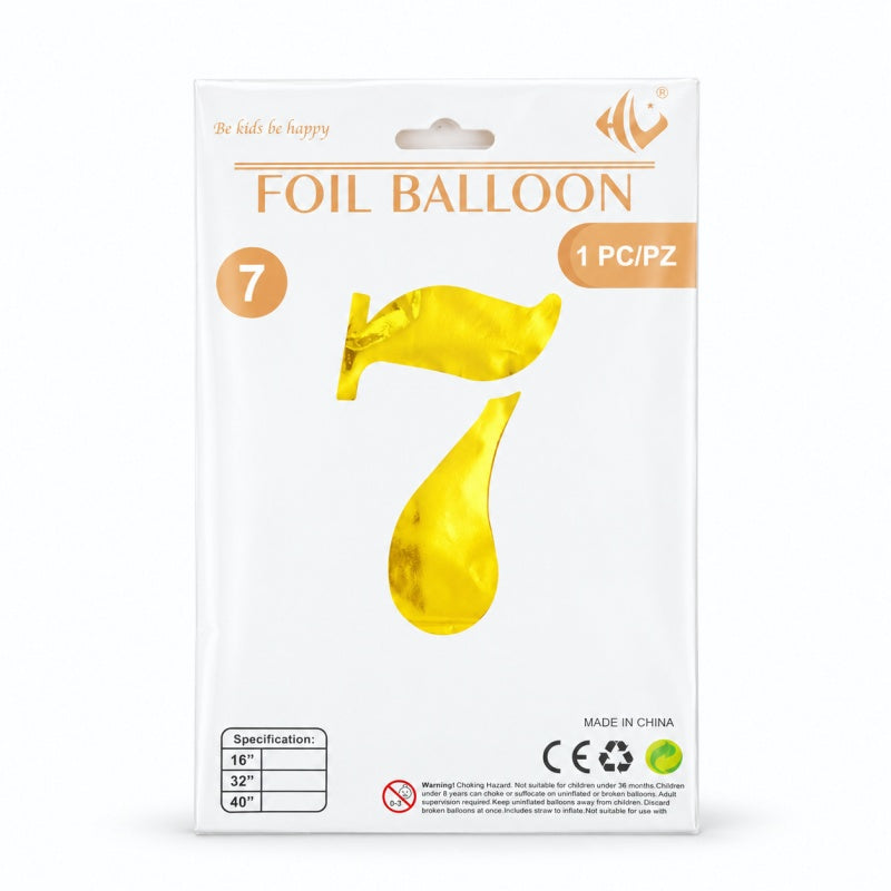 40 Inch Gold Number Foil Balloon (Party Balloon (MK2PPFN6H7LC52))