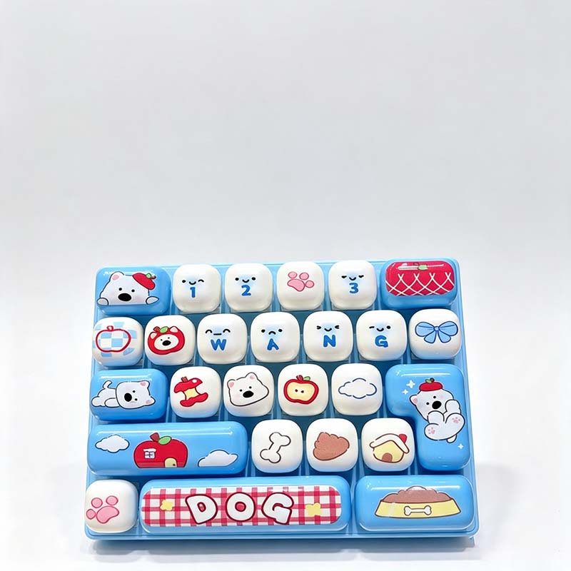 Happy 26 Key Keyboard Fidget Keychain