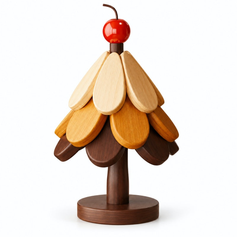 Large Christmas Tree Shaped Wooden Hot Pad Set