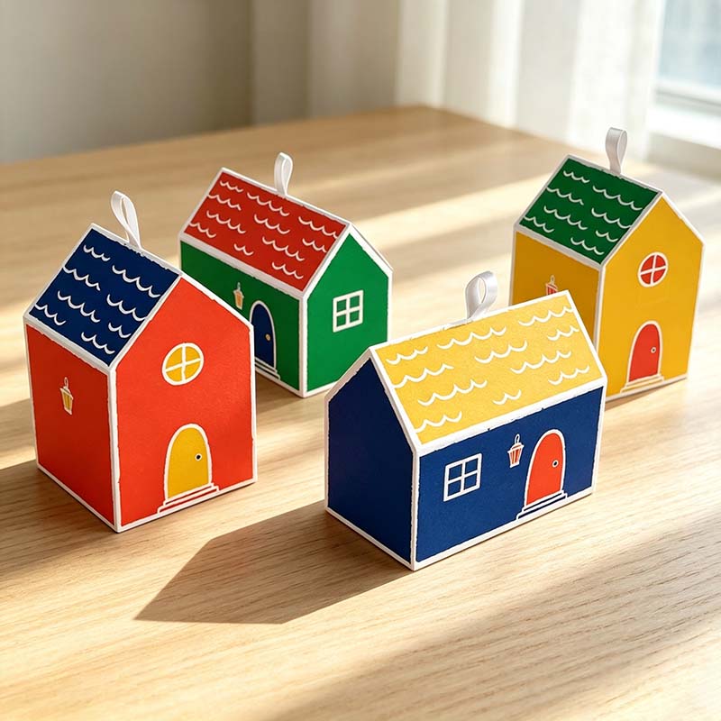 Color Block House Gift Box