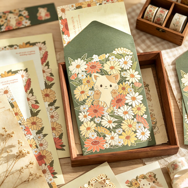 Floral Letter Paper Envelope Set