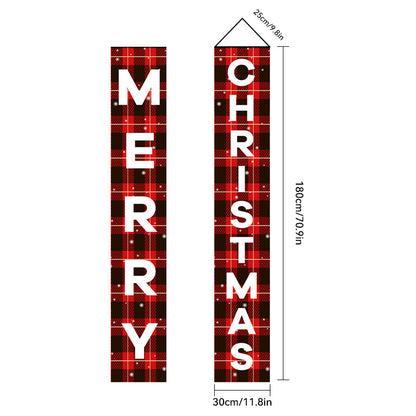 Christmas Porch Banner Door Decorations