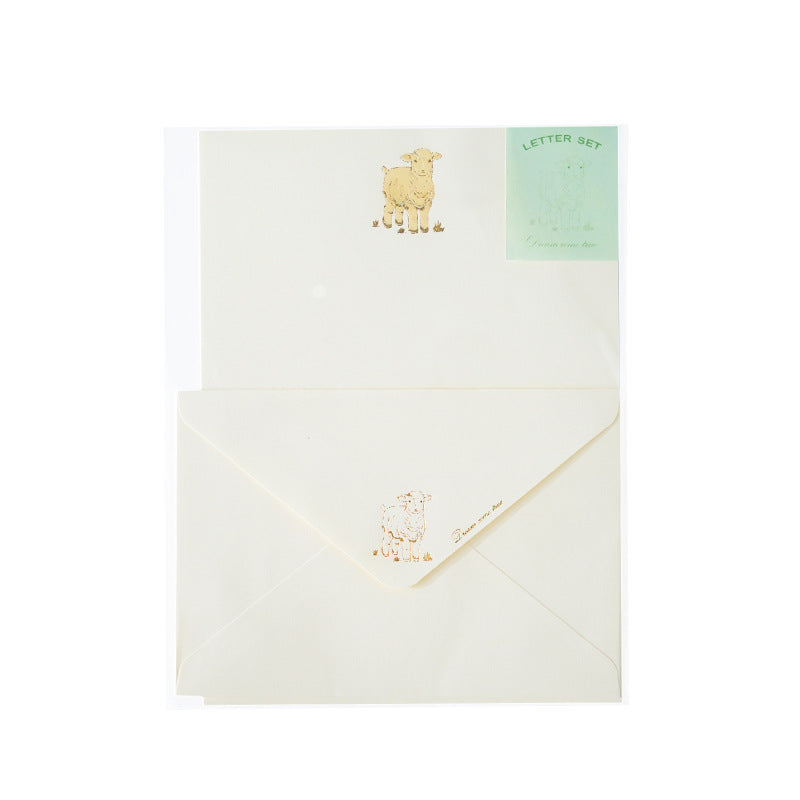 Foil Floral Animal Envelope Set