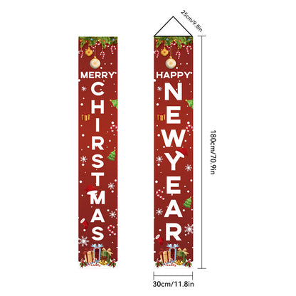 Christmas Porch Banner Door Decorations