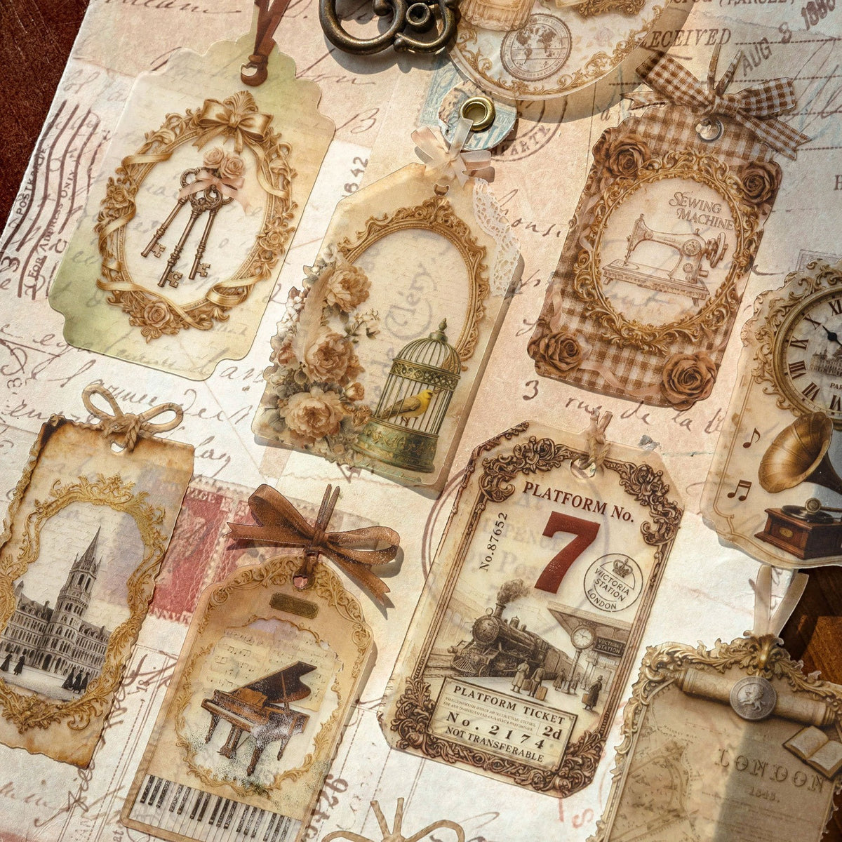 Translucent Glassine Tag Stickers for Layered Journal Collage